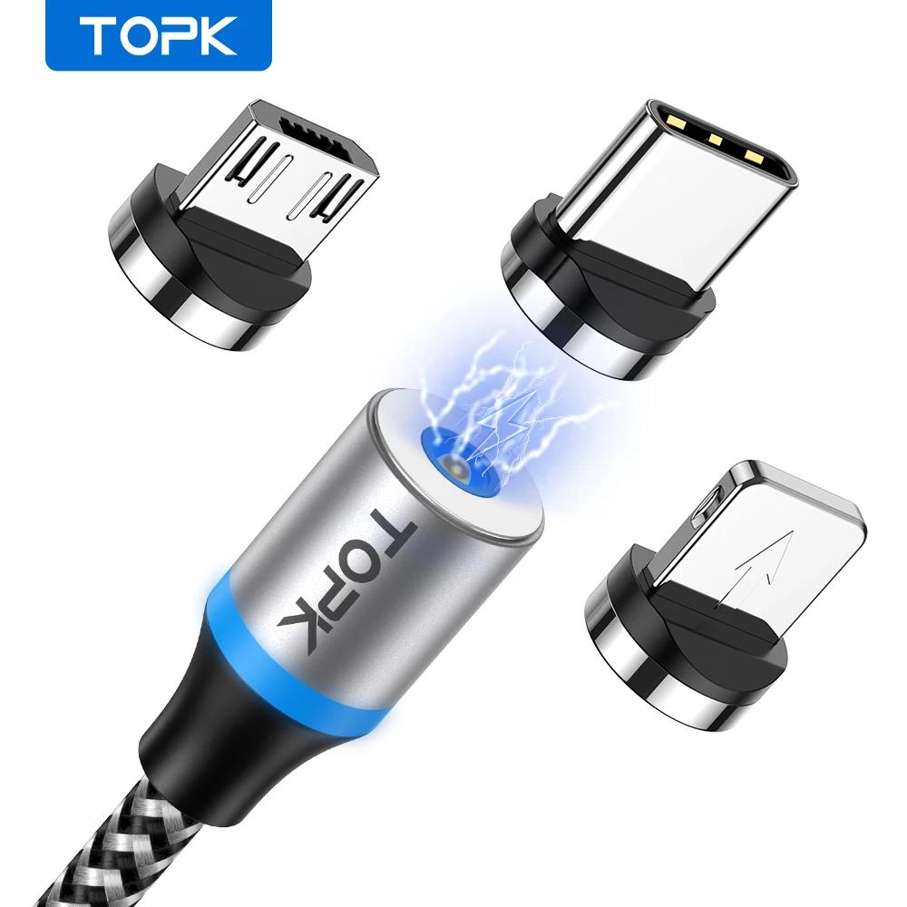 LED  ִ ׳ƽ ޴  ̺, 3 in 1,TOPK 360  ȸ, ũ USB ȣȯ, C Ÿ
